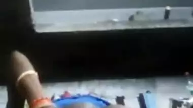 Village wife showing her black ass