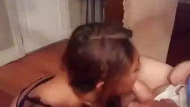 Man enjoys an Indian blowjob from a horny lady