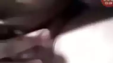 Girlfriend exposing big boobs and pussy fingering