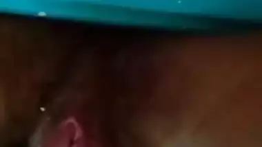 Indian babe displays XXX breasts putting hand down there for sex pleasure