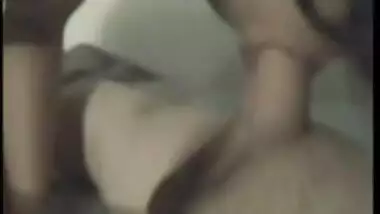 Teen practicing deep throating