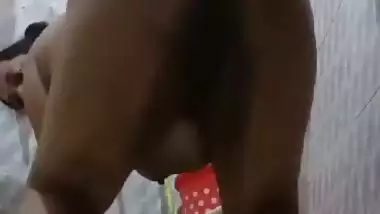 Bengali boudi stripping nighty and showing huge boobs