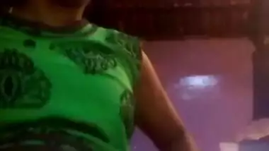 Village girl changing and showing