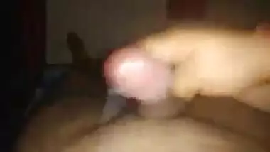 Horny housewife handjob to hubby’s brother