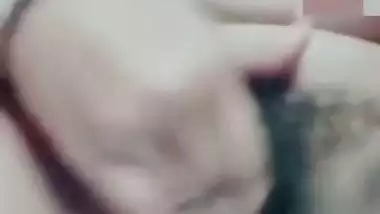 Huge tits Indian girlfriend fingering horny pussy