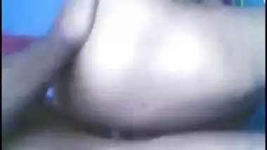 Indian wife sitting on the floor in bra panty...