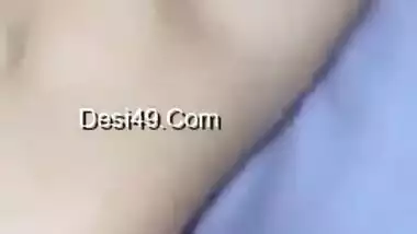 XXX model of Indian origin teases men gently massaging boobs