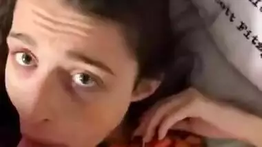 Babe taking long dick